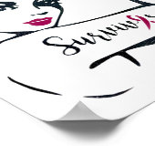 Kann es heilen Rosie Riveter Brustkrebs Überleben Poster (Ecke)