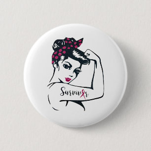 Kann es heilen Rosie Riveter Brustkrebs-Überlebend Button