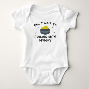Kann es kaum erwarten, mit Mami Curling zu spielen Baby Strampler