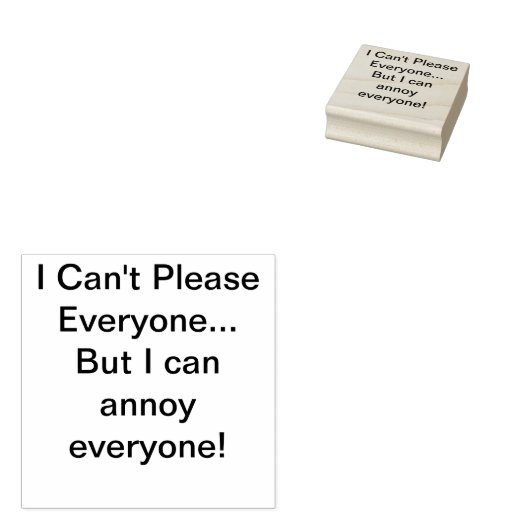 Kann es nicht allen gefallen gummistempel (Stempel)