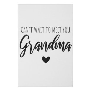 Kann es nicht warten, dich Oma zu treffen Künstlicher Leinwanddruck