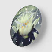 Kann Frieden mit Ihnen Lotus Inspiration sein  Runde Wanduhr (Winkel)