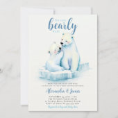 Kann frühzeitig abwarten Mama Bear Cub Baby Boy Du Einladung (Vorderseite)