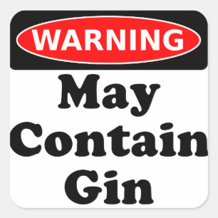 Kann Gin enthalten Quadratischer Aufkleber