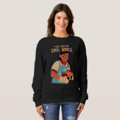 Kann Girl-Lieben backen Funny Text Sweatshirt (Vorne ganz)