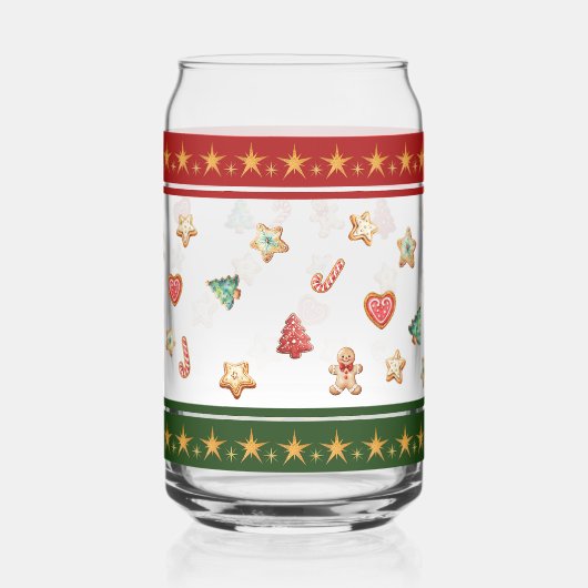 Kann Glas mit Weihnachtskeksen (Links)