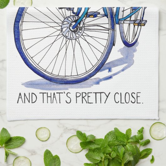 Kann Glück, blaues Fahrrad nicht kaufen Geschirrtuch (Gefaltet)