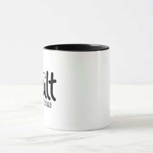 Kann heute kein erwachsenes schwarz-weißes Zitat-S Tasse (Zentrum)