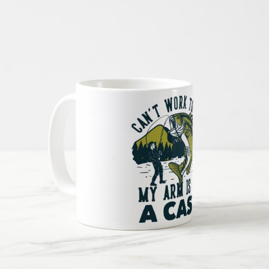 Kann heute meinen Arm nicht in einem Guss arbeiten Kaffeetasse (Vorderseite Links)