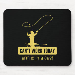 Kann heute nicht arbeiten Arm ist in einem gekocht Mousepad