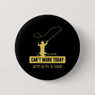 Kann heute nicht arbeiten, Arm ist in Gips Funny F Button