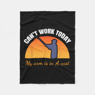 Kann heute nicht arbeiten, mein Arm ist in einem G Fleecedecke