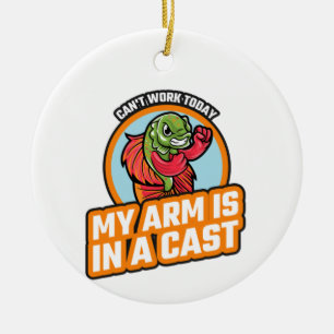 Kann heute nicht arbeiten, mein Arm ist in einer K Keramik Ornament