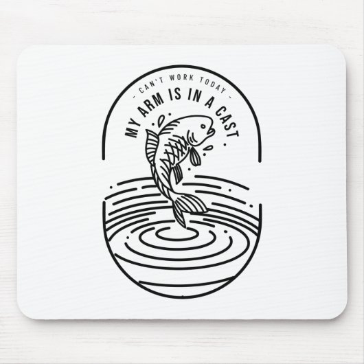Kann heute nicht arbeiten, mein Arm ist in einer K Mousepad (Vorne)