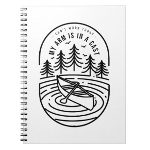 Kann heute nicht arbeiten, mein Arm ist in einer K Notizblock