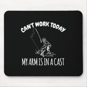 Kann heute nicht arbeiten Mein Arm ist in Gips Lus Mousepad
