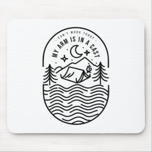 Kann heute nicht arbeiten, mein Arm ist in Gips. Mousepad