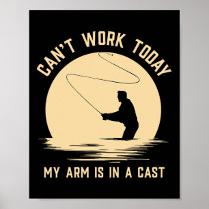Kann heute nicht arbeiten, mein Arm ist in Gips -  Poster