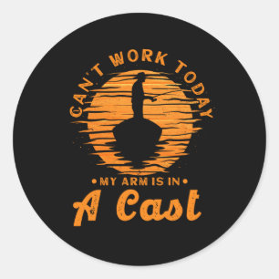 Kann heute nicht funktionieren, mein Arm ist gewor Runder Aufkleber