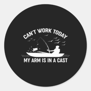 Kann heute nicht mehr arbeiten, mein Arm ist in ei Runder Aufkleber