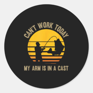 Kann heute nicht mehr arbeiten, mein Arm ist in ei Runder Aufkleber