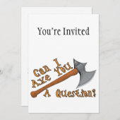 Kann i-Axt Sie eine Frage Einladung (Vorne/Hinten)