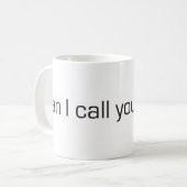 Kann ich anrufe Sie Joe-Tasse Kaffeetasse (Vorderseite Links)