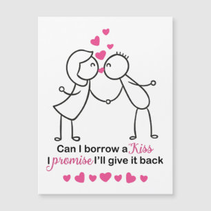 Kann ich ausborge einen Kuss-niedlichen Magnetkarte