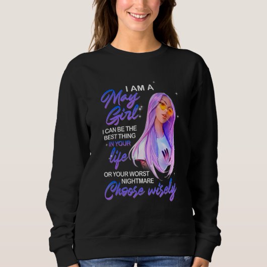 Kann ich das Beste sein oder dein schlimmstes Albt Sweatshirt (Vorderseite)