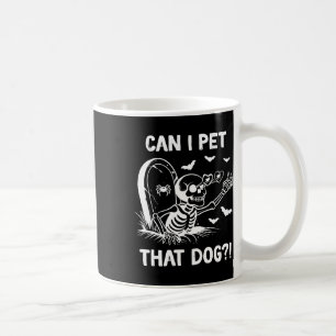 Kann ich das Halloween-Skelett des Hundes pflücken Kaffeetasse
