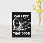 Kann ich das Halloween-Skelett des Hundes pflücken Karte (Gelbe Blume)