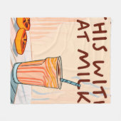 Kann ich das mit Hafermilch haben? Fleecedecke (Vorderseite (Horizontal))