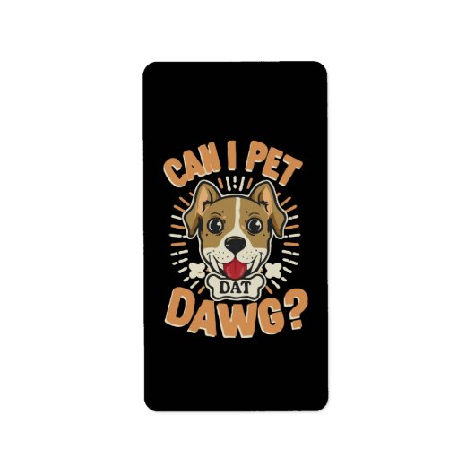 Kann ich Dat Dawg essen? Adressaufkleber (Vorne)
