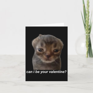 Kann ich dein Valentinstag lustige Katze Meme Brai Karte