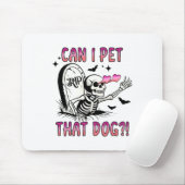Kann ich den Hund Funny Hund über Skelett Schlotte Mousepad (Mit Mouse)