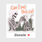 Kann ich diese Katze essen? Design für Funny Cat L Aufkleber (Blatt)