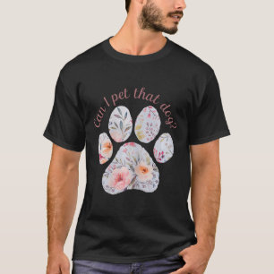 Kann ich diesen Hund Aquarellblütenpflaster drucke T-Shirt
