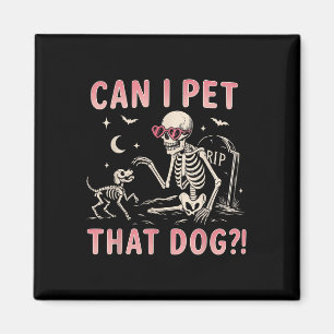 Kann ich diesen Hund, der ein lustiges Skelett auf Magnet