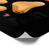 Kann ich diesen Hund fett kleben Hund mit Herz dru Poster (Ecke)