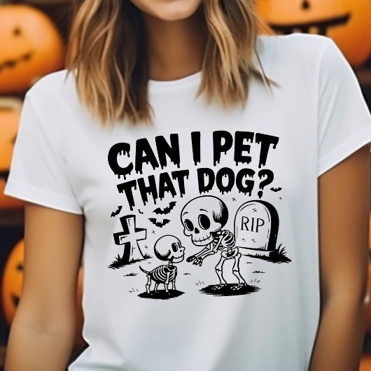 Kann ich diesen Hund Funny Skeleton Gothic Hallowe Tri-Blend Shirt