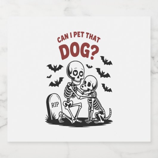 Kann ich diesen Hund Halloween essen? Schaumweinetikett (Einzelnes Label)