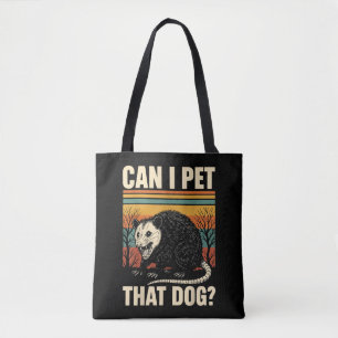 Kann ich diesen Hund-Opossum streicheln Lustiges M Tasche