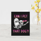 Kann ich diesen Hund Skelett Halloween essen? Karte (Gelbe Blume)