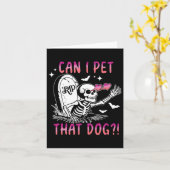 Kann ich diesen Hund Skelett Halloween essen? Karte (Gelbe Blume)