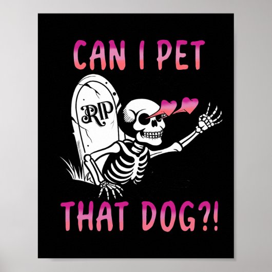 Kann ich diesen Hund Skelett Halloween essen? Poster (Vorne)