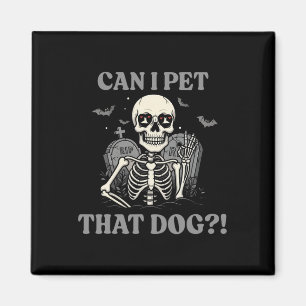 Kann ich diesen Hund Skelett Halloween Funny Dog L Magnet