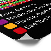 Kann ich dieses Hund Meme Retro Tier Lover Funny O Poster (Ecke)