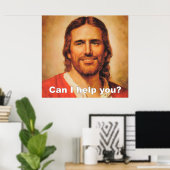 Kann ich dir helfen?Leinwand Poster (Heimbüro)