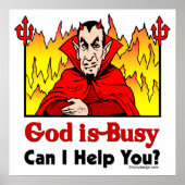 Kann ich dir helfen? Religiöser Spaß Poster (Vorne)