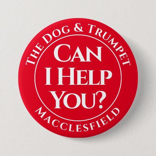 Kann ich dir helfen? Schaltfläche Abzeichen Button (Vorderseite)